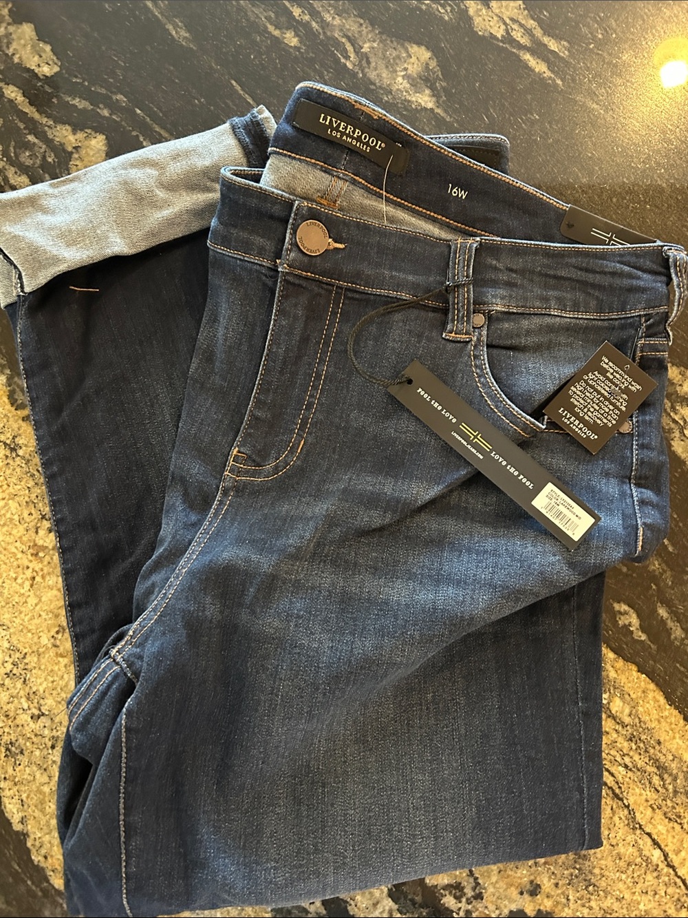 Liverpool Jeans in Dark Indigo